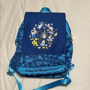 Disney Blue 50th Anniversary Mickey & Friends Kids Backpack - like new